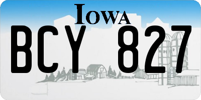 IA license plate BCY827