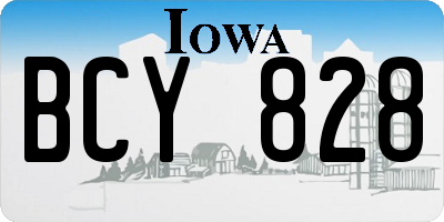 IA license plate BCY828