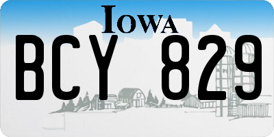 IA license plate BCY829