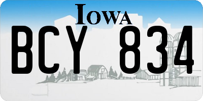IA license plate BCY834