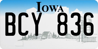 IA license plate BCY836