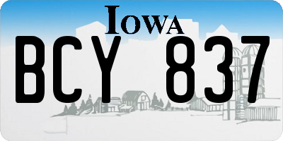 IA license plate BCY837
