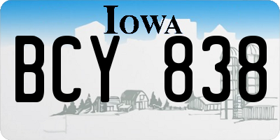 IA license plate BCY838