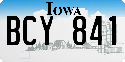 IA license plate BCY841