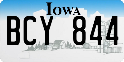 IA license plate BCY844