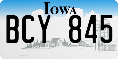 IA license plate BCY845