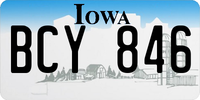 IA license plate BCY846