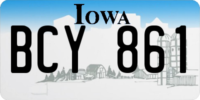IA license plate BCY861