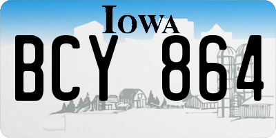 IA license plate BCY864