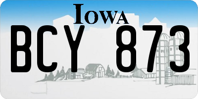 IA license plate BCY873