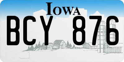 IA license plate BCY876