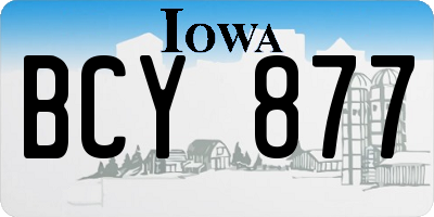 IA license plate BCY877