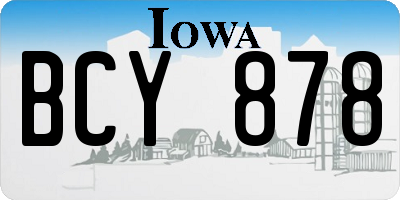IA license plate BCY878