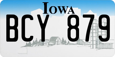 IA license plate BCY879