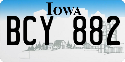 IA license plate BCY882