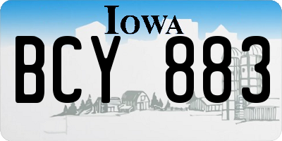 IA license plate BCY883