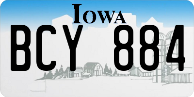 IA license plate BCY884