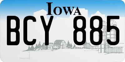 IA license plate BCY885