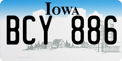 IA license plate BCY886