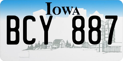 IA license plate BCY887