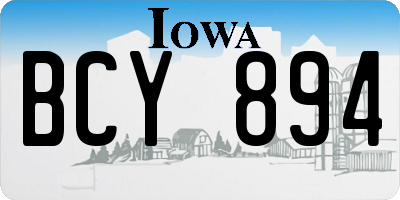IA license plate BCY894