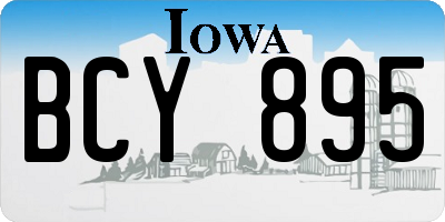 IA license plate BCY895