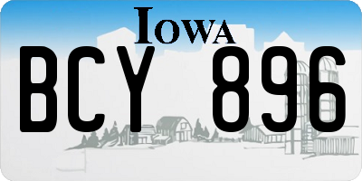 IA license plate BCY896