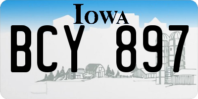 IA license plate BCY897