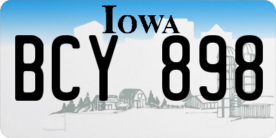 IA license plate BCY898