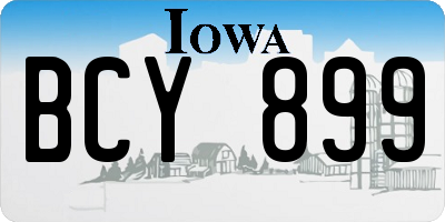 IA license plate BCY899
