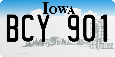 IA license plate BCY901