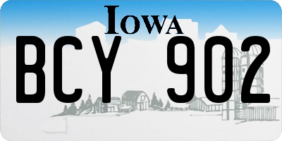 IA license plate BCY902