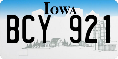 IA license plate BCY921