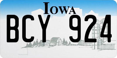 IA license plate BCY924