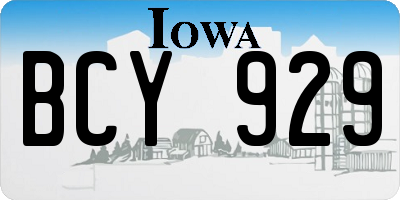IA license plate BCY929