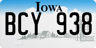 IA license plate BCY938