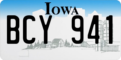 IA license plate BCY941