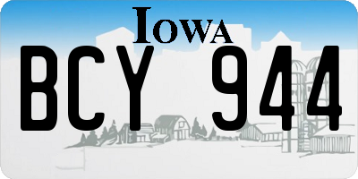 IA license plate BCY944