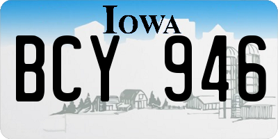 IA license plate BCY946