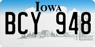 IA license plate BCY948