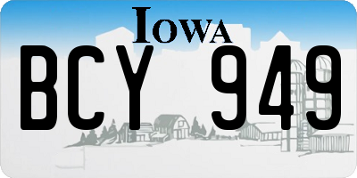 IA license plate BCY949