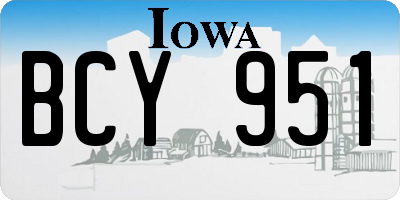IA license plate BCY951