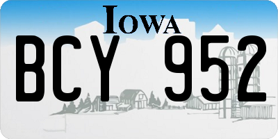 IA license plate BCY952