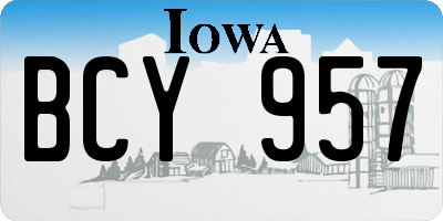 IA license plate BCY957