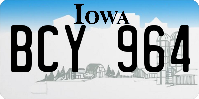 IA license plate BCY964