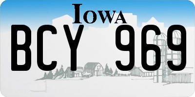 IA license plate BCY969