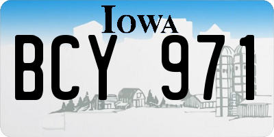 IA license plate BCY971