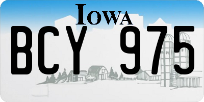 IA license plate BCY975