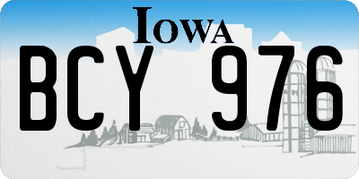 IA license plate BCY976