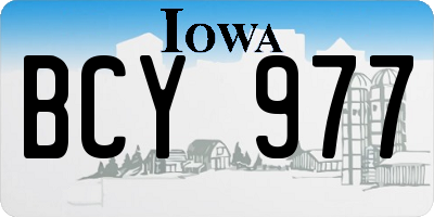 IA license plate BCY977